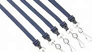 100 Pack - Premium Breakaway Lanyards for ID Badges - Metal Swivel J Hook - 3/8” Wide - 36 Inch Length - Flat Woven by Specialist ID (Navy Blue)