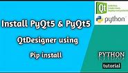 PyQt5 and QtDesigner installation and review | GUI development using python | AviUpadhyay