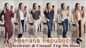 Banana Republic Factory Try On Haul | Workwear + Casual Sweaters, Tops, Pants + More | Lindsey Loves