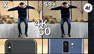 iPhone X vs S9 Plus Video Comparison - Low Quality 4K 60 on S9?!