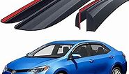 Goodyear Shatterproof Window Deflectors for Toyota Corolla 2014-2019 Sedan, Tape-on Rain Guards, Window Visors, Vent Deflector Visor, Car Accessories, 4 pcs. - GY003284