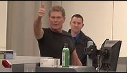 Baywatch God David Hasselhoff Gives Us A Thumbs Up At LAX