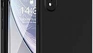 Goodon Designed for iPhone XR Case with Screen Protector - Enhanced Camera Cover - Soft Microfiber Lining - Liquid Silicone Shockproof Protective Phone Case 6.1" for Men Women Girls - Black