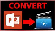 How to convert PowerPoint file (ppt / pptx) to mp4 video file for free - Tutorial