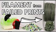Recycle your failed 3D prints! Make new filament at home.