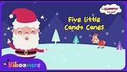 Five Little Candy Canes Lyric Video - The Kiboomers Preschool Songs & Nursery Rhymes for Christmas