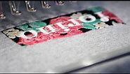 How a Forino floral embroidered logo hoodie is made. Embroidery process.