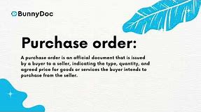 Difference between Purchase order and Contract | BunnyDoc | 2022