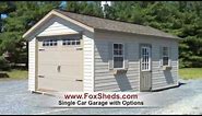 Single Car Garage Shed from Fox Country Sheds