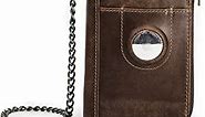 Contacts Mens Bifold Wallet Chain Leather Key Wallet for Men AirTag Purse Key Wallet for Men Zipper Wallet Coin Card Holder with RFID Blocking