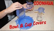 🍀SILICONE BOWL COVERS 6 PCs SOONHUA CUP POT LIDS REVIEW 👈