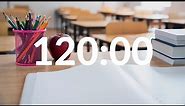 📝School Exams Ambience 📚120 min Ambient Exam Hall Sounds Timer - 2 Hour of the real exam room sound