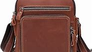Genuine Leather Small Messenger Bag for Men Vintage Shoulder Crossbody Bags for Work Business Travel