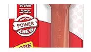 Nylabone Power Chew Flavored Durable Chew Toy for Dogs - Dog Toys for Aggressive Chewers - Indestructible Dog Bones for Extra Small Dogs - Bacon Flavor X-Small/Petite