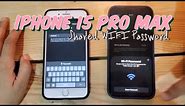 Iphone 15 PRO MAX share WIFI Password