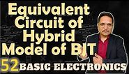 Equivalent Circuit of Hybrid Model of BJT