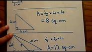 Find Area of Triangle - Calculate triangle area - VERY EASY to learn
