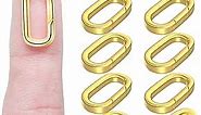 10 Pack Spring Claps Connector-Brass Material Carabiner Keychain Oval Design Bracelet Keychain, Suitable for Making Key Rings, Necklaces, Bracelets