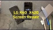 LG K40 - X420 - How To Repair - Glass LCD - Screen - Charging Port