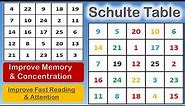 Brain Game for kids | Schulte Table | Brain Exercise for Students | Train your Brain