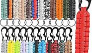 24 Pcs Paracord Keychain Lanyard Woven Survival Military Lanyard Keychain Tactical Keychains for Men Rope Keychain with Bottle Opener for Outdoor Camping Accessories Hiking Fish Backpack