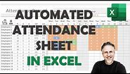 Automated Attendance Sheet in Excel with Formula | Download Attendance Sheet Template