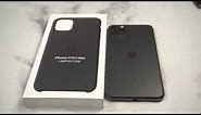 Official Apple Leather Case Black for iPhone 11 Pro Max Unboxing and Review