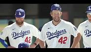 Dodgers visit Jackie Robinson statue, Mookie Betts & David Price sign autographs