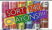 240 Crayons Color Order! Sort all the Crayola Crayons from the 240 Count Box