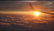 The Amazing View Of Sunset By Airplane's Window!