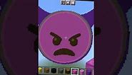 👿 || ANGRY FACE WITH HORNS EMOJI SMILEY X MINECRAFT WALL || 👿#gaming #minecraft #shorts