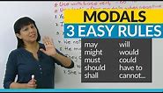 No more mistakes with MODALS! 3 Easy Rules