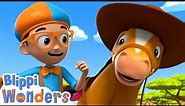 Blippi Meets Cowboys and Horses! | Blippi Wonders | Stories and Adventures for Kids | Moonbug Kids