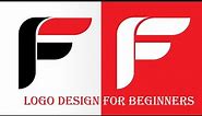 Letter F Logo Design Tutorial for beginners in Adobe illustrator Letter F logo design