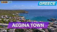 AEGINA TOWN, EGINA ISLAND, GREECE, 4K 60 FPS HDR