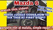 Mazda 6/p0500/u0415/diagnose/steps repair/reset, relearn and calibrate first/Tagalog version.