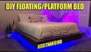 How to Build a Floating Platform Bed! (Materials & Instructions in Description)