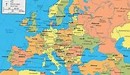 Karta Europe i satelitska slika - Geologija - 2024
