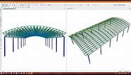 CURVED ROOF TRUSS/BARREL ROOF TRUSS MODELING IN SAP2000