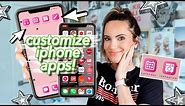 7 AESTHETIC Ways To Organize iPhone Apps! CHANGE APP COLORS!