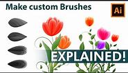 Create your own Leaf and Flower Brushes - Adobe Illustrator Drawing Tutorial