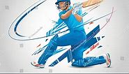 Cricket Batsman Playing Action Illustration Stock Vector (Royalty Free) 2136241905 | Shutterstock