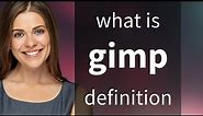 Gimp • definition of GIMP