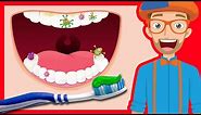 Tooth Brushing Song by Blippi | 2-Minutes Brush Your Teeth for Kids