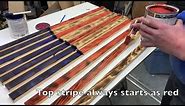 HOW TO BUILD A WOOD RUSTIC AMERICAN FLAG - DIY