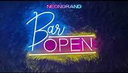 Bar Open Neon Sign Led Light Neon Signs For A Bar