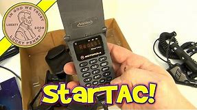 Vintage Motorola StarTAC Flip Style LED Analog Cell Phone, 1995