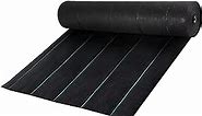 VEVOR Driveway Fabric, Heavy Duty 6x300ft 3oz Woven Landscape Fabric, Garden Weed Barrier Fabric, Weed Control Fabric, Geotextile Fabric for Landscaping, Ground Cover, Weed Block Gardening Mat, Black