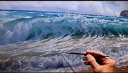 How I paint a crashing wave! Oil Painting Demonstration