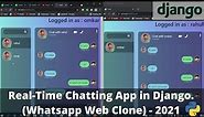 How to create Real-Time Chatting App in Django(Whatsapp Web Clone) || 2021 | The Codrammers | Part-1